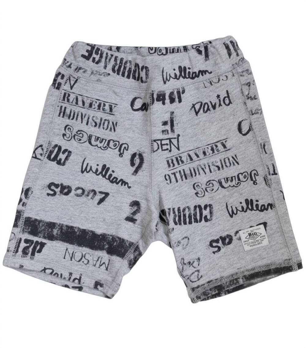 NEW BIT'Z KIDS kids name knit shorts in grey